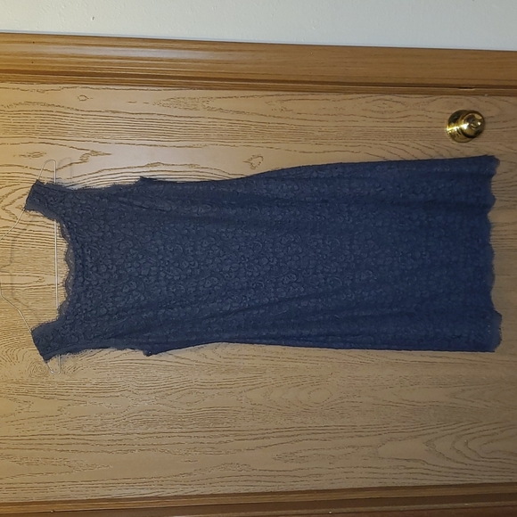 Blue v back zipper dress - Picture 3 of 3